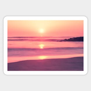 A sunset at Furadouro beach, Ovar, Aveiro region of Portugal Sticker